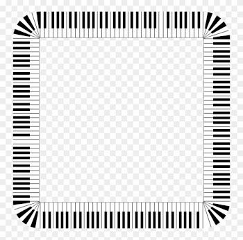 All Photo Png Clipart - Piano Keys Border A4