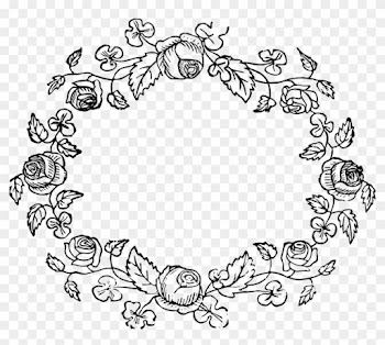 All Photo Png Clipart - Vintage Flower Frame Black And White