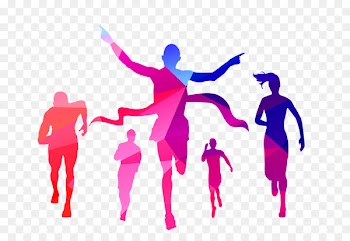Allahabad Sport Indira Marathon Running - Color Motion Silhouette 