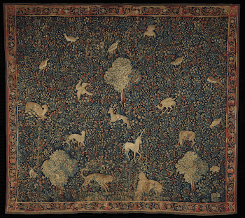 Allegorical "Millefleurs" Tapestry with Animals | Free Photo - rawpixel