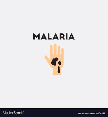Allergic stains on hand paper sticker vector image