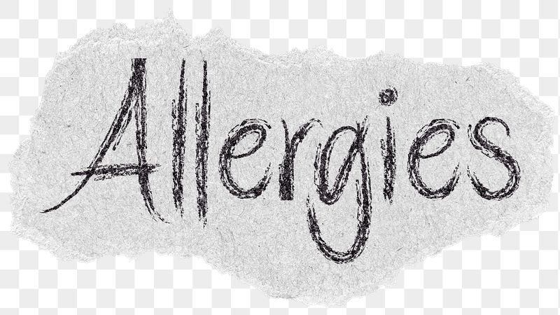 Allergies png word sticker typography, | Free PNG - rawpixel