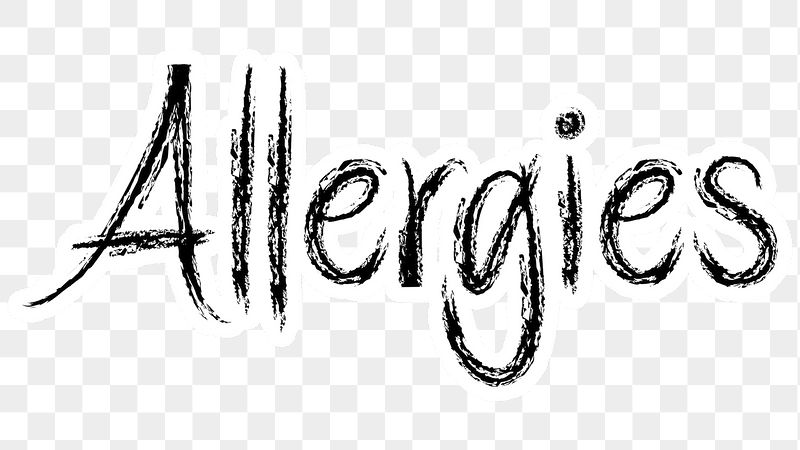 Allergies png word sticker typography, | Free PNG - rawpixel