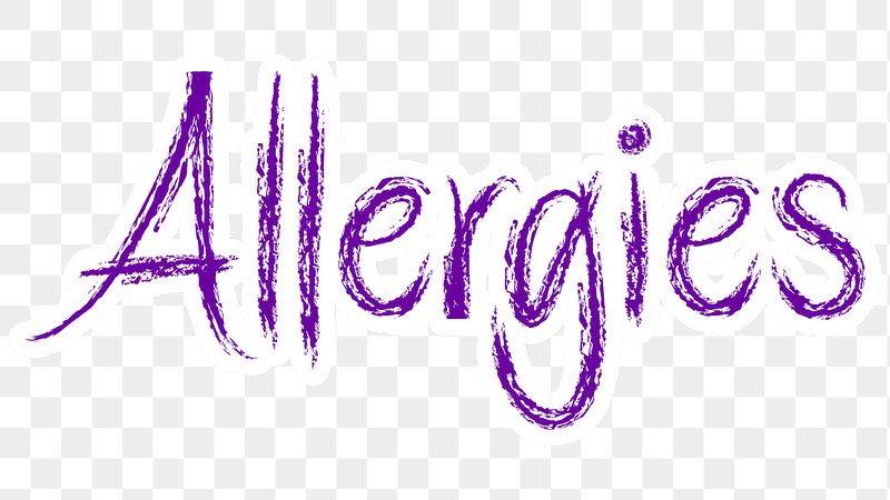 Allergies png word sticker typography, | Free PNG - rawpixel