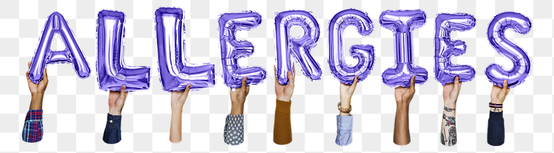 Allergies word png, hands holding | Free PNG - rawpixel