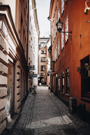 Alley Between Concrete Buildings