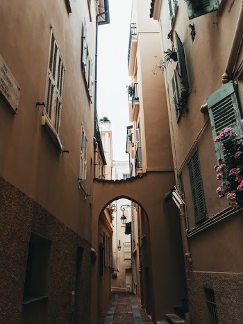 Alley Between Concrete Buildings