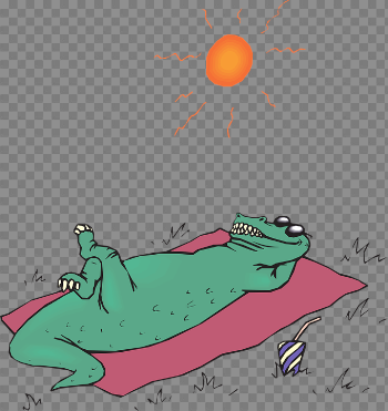 Alligator Sunbathe Sun - Free vector graphic on Pixabay