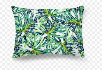 Almofada Retangular Pattern Tropical Leaf De Marta - Mmartabc Birchwood Tropical Leaves Illustration Cutting