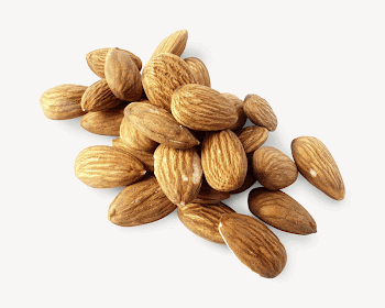 Almond, healthy food isolated image | Free PSD - rawpixel