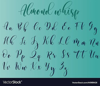 almond whisp font abc