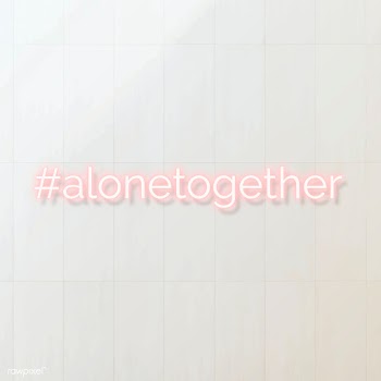 Alone together during the coronavirus pandemic neon sign  | Free  illustration - 2311030