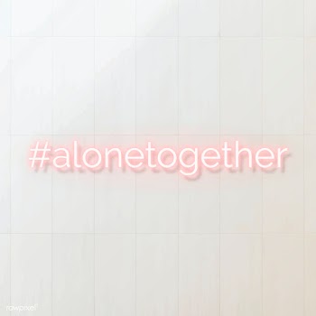 Alone together during the coronavirus pandemic neon sign vector | Free  vector - 2311044