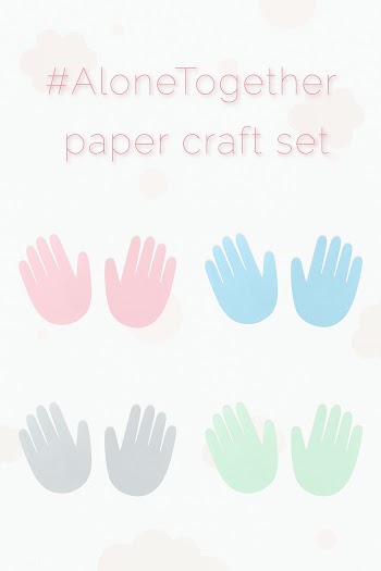#Alonetogether campaign during coronavirus pandemic paper craft mockup | Free  psd mockup - 2310313