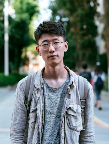 Aloof College Student on Campus