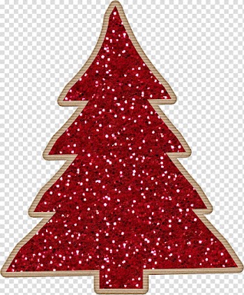 Alpha Christmas Glitter, red Christmas tree illustration transparent background PNG clipart