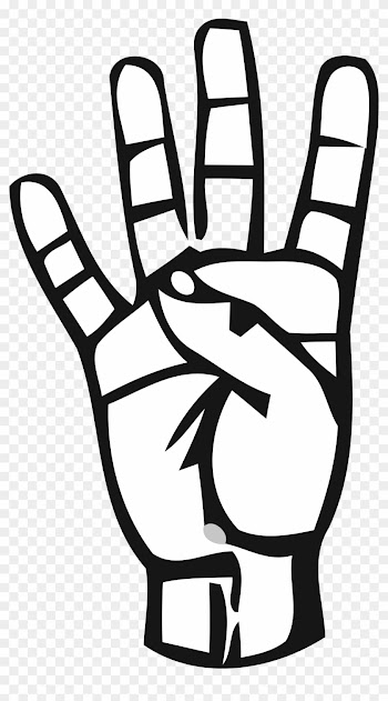 Alphabet 4 - Sign Language Number 4