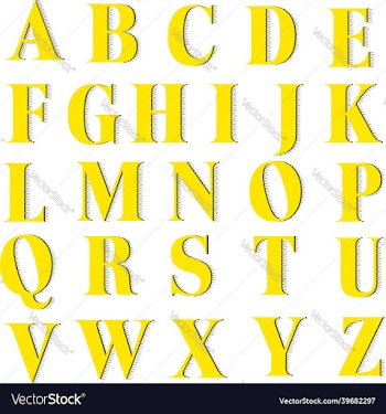 alphabet background yellow water decoration