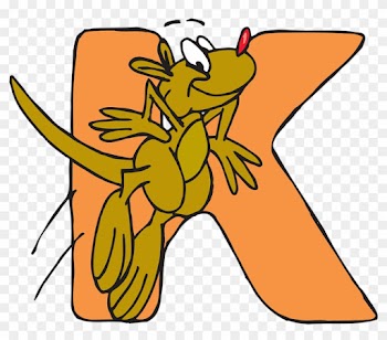 Alphabet Cartoon, Kangaroo, Art, Jumping, Animal, Alphabet - K Is For Kangaroo Clipart