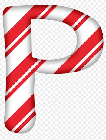 Alphabet Christmas Decoration Png - Candy Cane Letters Printables