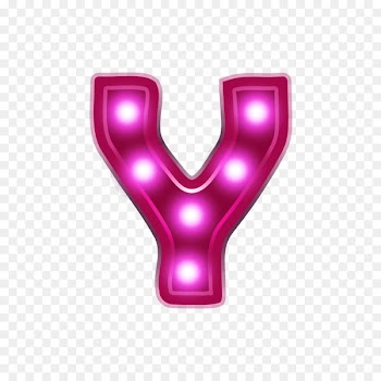 Alphabet Euclidean vector Letter Icon - Red neon alphabet Y 