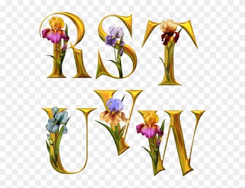 Alphabet Fleurs - Custom Cufflinks Initials Women Letters Date Gift Husband