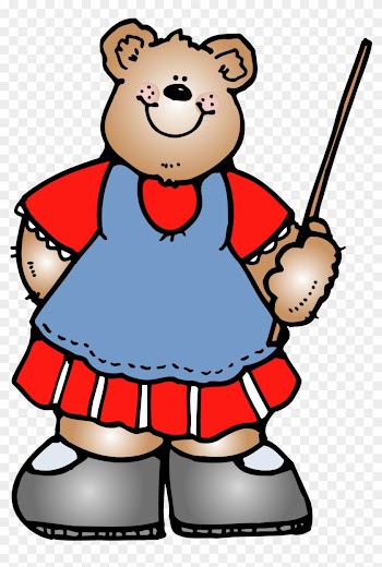 Alphabet In First Grade - Bear Teacher Clipart