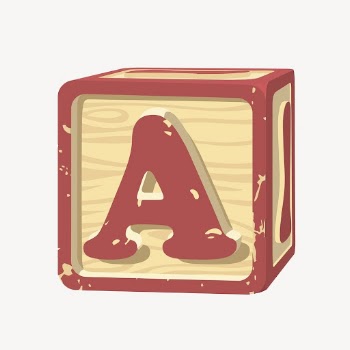 Alphabet letter block sticker, toy | Free PSD - rawpixel