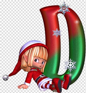 Alphabet Letter Christmas ABC, color 3d stereoscopic letter transparent background PNG clipart