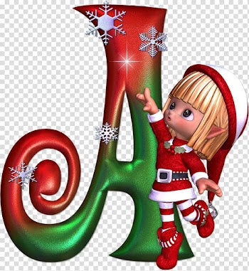 Alphabet Letter Christmas ABC Santa Claus, christmas transparent background PNG clipart