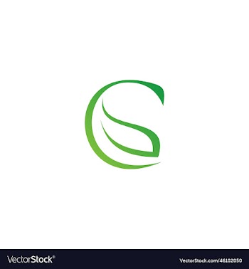 alphabet letter icon logo g with a leaf