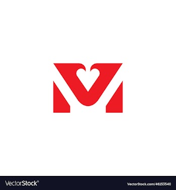 alphabet letter icon logo mv or vm