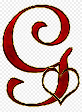 Alphabet Letter Initial Heart Png Image - Letter G Of Valentines