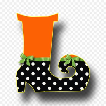 Alphabet Letters ABC Halloween Clip art - alphabet in polka dots 