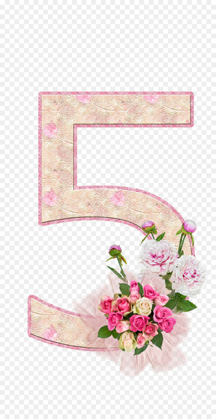 Alphabet Numerical digit Floral design Letter -  
