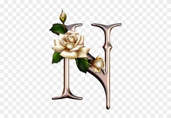 Alphabet Pink With Roses - Alfabeto Rosa Con Rosas