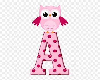 Alphabet, Png, Fondant, Letters, Owls, School, Nice, - Coruja Rosa E Azul