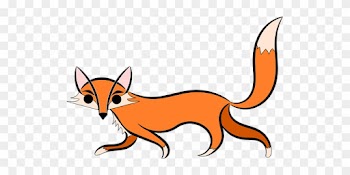Alphabet Word Images Cartoon Dog Fox Red F - Fox Clipart Transparent Background