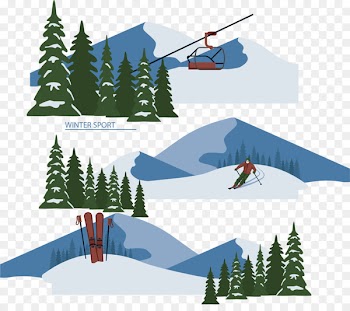 Alpine skiing - Vector alpine skiing 