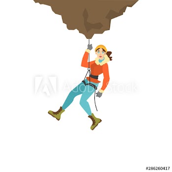 Alpinist climb the mountain