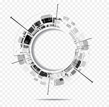ALTEN - Black and white abstract ring background 