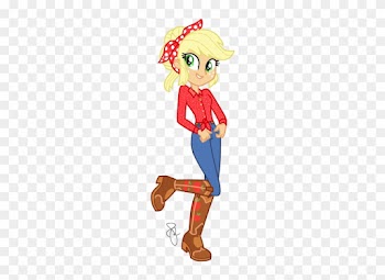 Alternate Hairstyle, Applejack, Artist - Mlp Equestria Girls Five To Nine