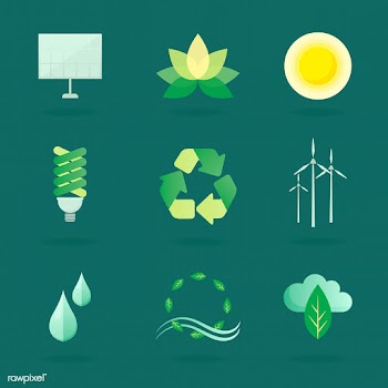 Alternative energy symbols set vector | Free stock vector - 524501