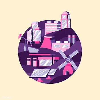 Alternative energy vector in purple | Free stock vector - 486889