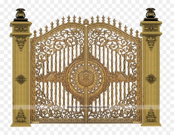 Aluminium alloy Copper Balcony - Golden door pattern 