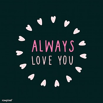 Always love you framed with hearts vector | Free stock vector - 519708