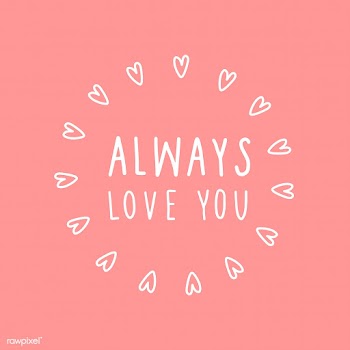 Always love you framed with hearts vector | Free stock vector - 519745