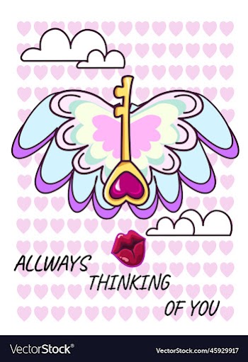 always thinking of you cute gold key