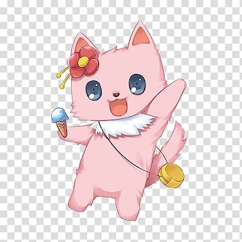 Amagi Brilliant Park Anime Cartoon Kyoto Animation, Pink Kitten transparent background PNG clipart