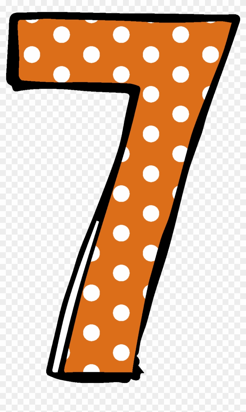 Amazing Cute Number Clipart With - Polka Dot Number 7